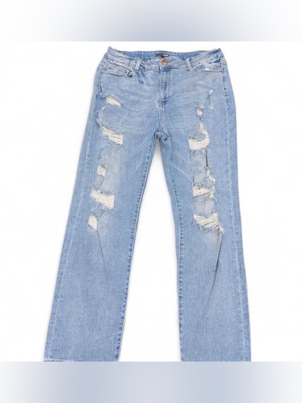 Light Blue Distressed Women's Jeans
